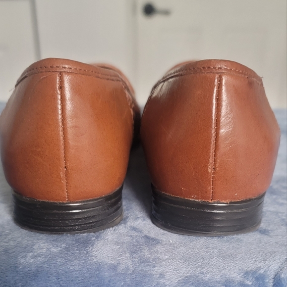 Naturalizer Brown Leather Woven Loafers Size 7.5N Retails $125 - Picture 8 of 9